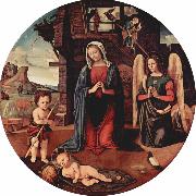 Piero di Cosimo Anbetung des Kindes oil painting on canvas